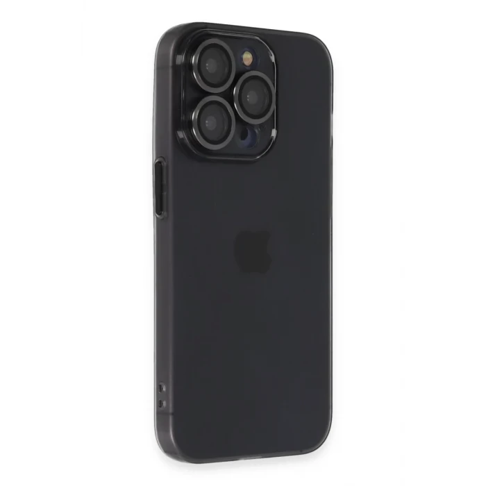 Newface Apple iPhone 13 Pro Max Kılıf Luko Lens Silikon - Siyah