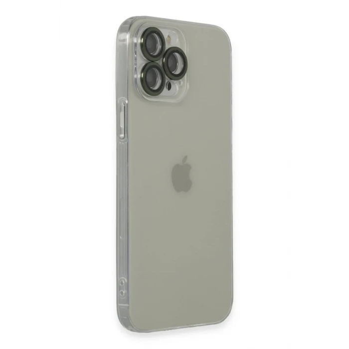 Newface Apple iPhone 13 Pro Max Kılıf Luko Lens Silikon - Yeşil