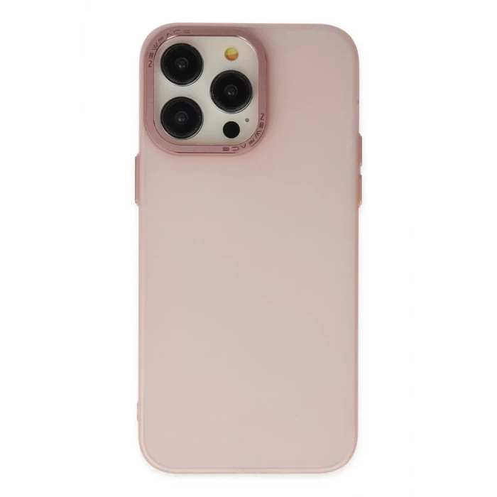 Newface Apple iPhone 13 Pro Max Kılıf Modos Metal Kapak - Pembe