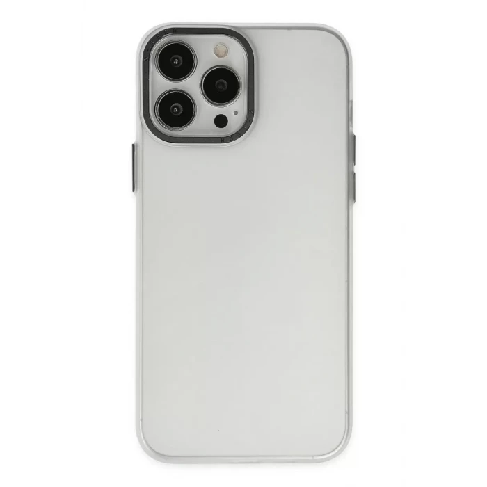 Newface Apple iPhone 13 Pro Max Kılıf Modos Metal Kapak - Şeffaf