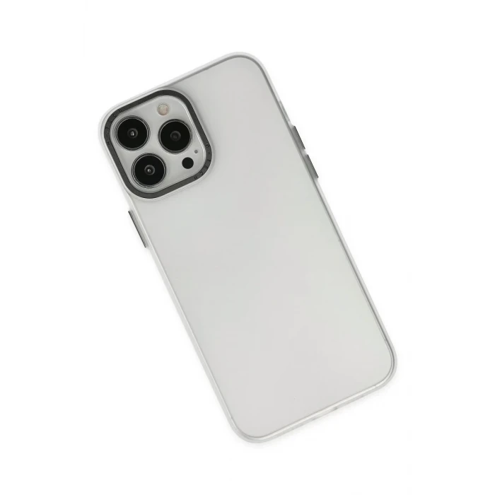 Newface Apple iPhone 13 Pro Max Kılıf Modos Metal Kapak - Şeffaf