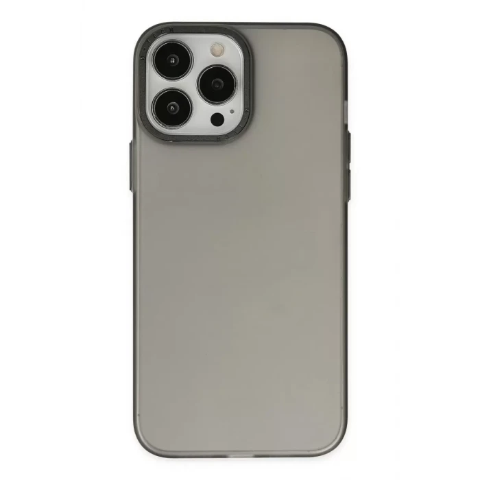 Newface Apple iPhone 13 Pro Max Kılıf Modos Metal Kapak - Siyah