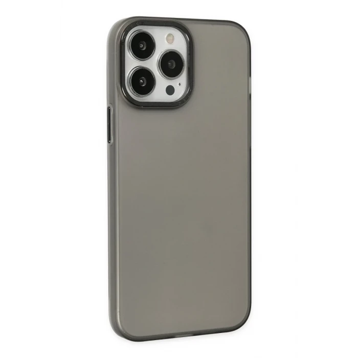 Newface Apple iPhone 13 Pro Max Kılıf Modos Metal Kapak - Siyah