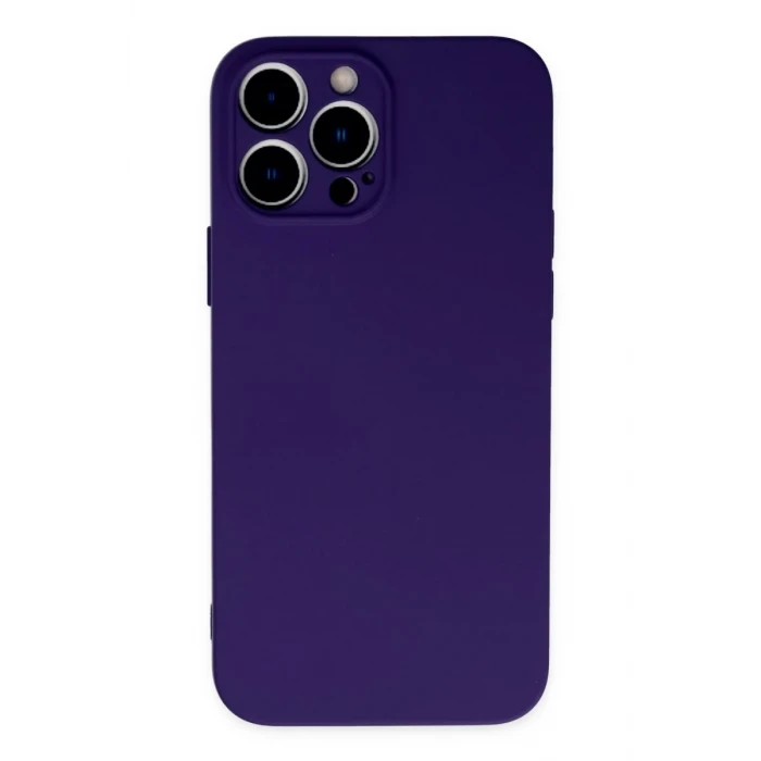 Newface Apple iPhone 13 Pro Max Kılıf Nano içi Kadife Silikon - Mor