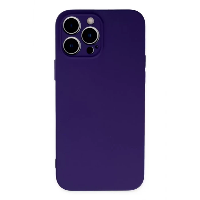 Newface Apple iPhone 13 Pro Max Kılıf Nano içi Kadife Silikon - Mor