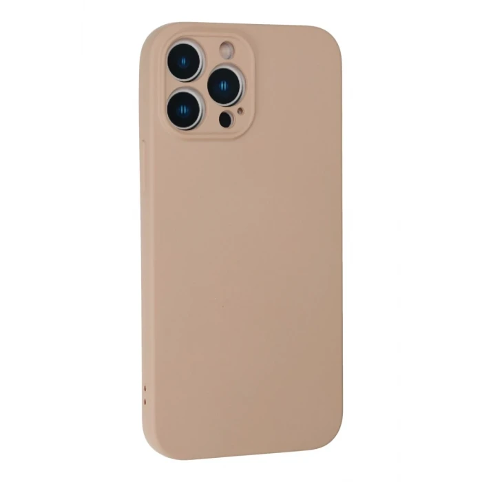 Newface Apple iPhone 13 Pro Max Kılıf Nano içi Kadife Silikon - Pudra