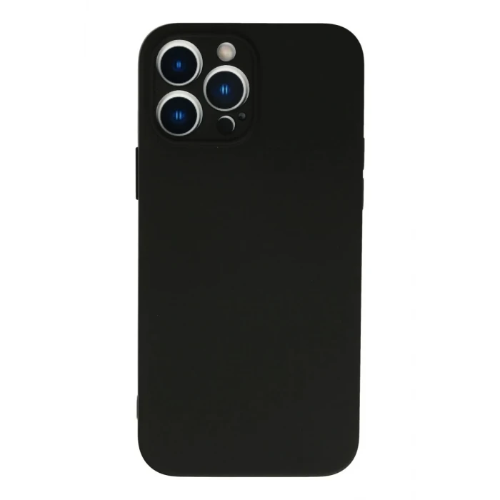 Newface Apple iPhone 13 Pro Max Kılıf Nano içi Kadife Silikon - Siyah
