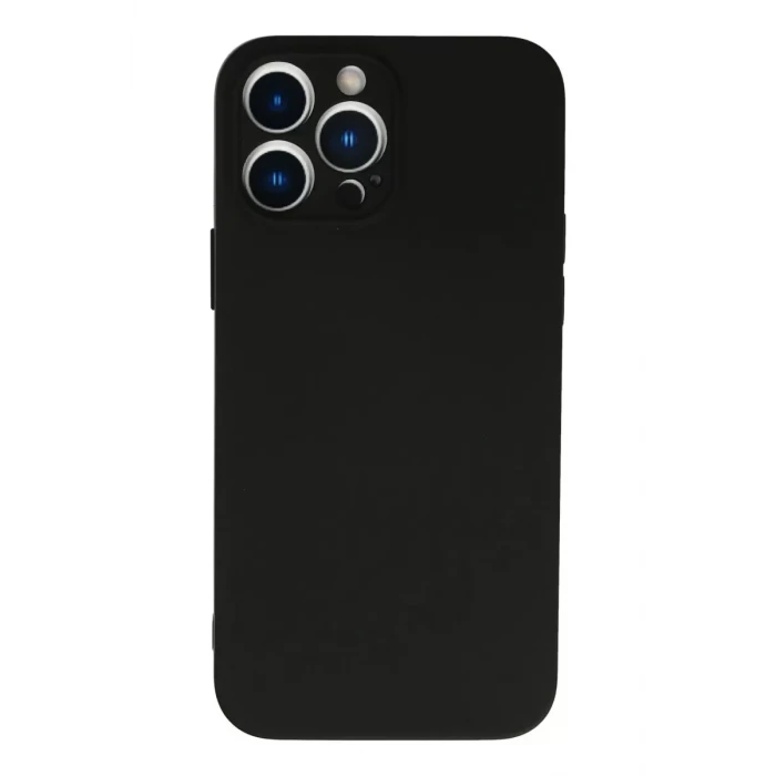 Newface Apple iPhone 13 Pro Max Kılıf Nano içi Kadife Silikon - Siyah