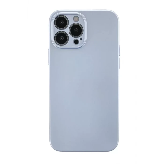 Newface Apple iPhone 13 Pro Max Kılıf Nano içi Kadife Silikon - Sky Blue