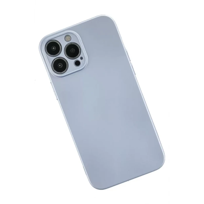 Newface Apple iPhone 13 Pro Max Kılıf Nano içi Kadife Silikon - Sky Blue