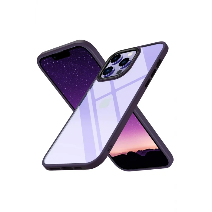 Newface Apple iPhone 13 Pro Max Kılıf Power Silikon - Mor