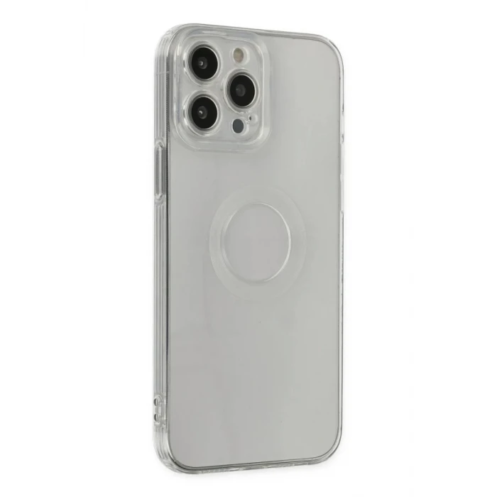 Newface Apple iPhone 13 Pro Max Kılıf Santa Lens Silikon - Şeffaf