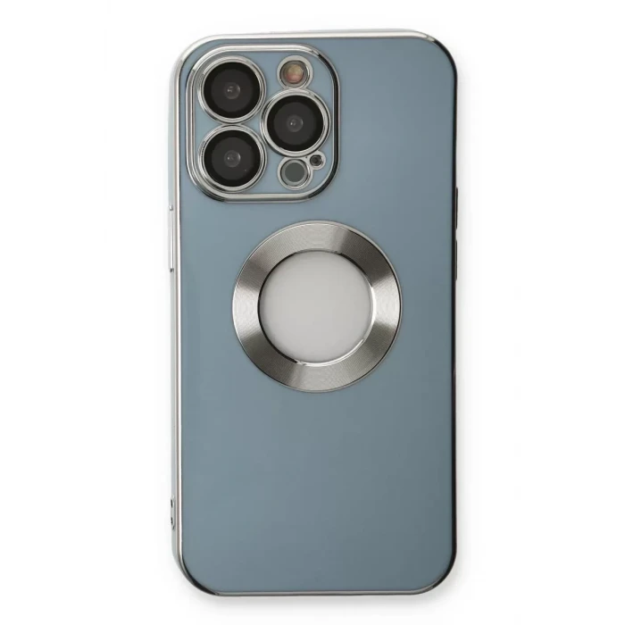 Newface Apple iPhone 13 Pro Max Kılıf Store Silikon - Sierra Blue