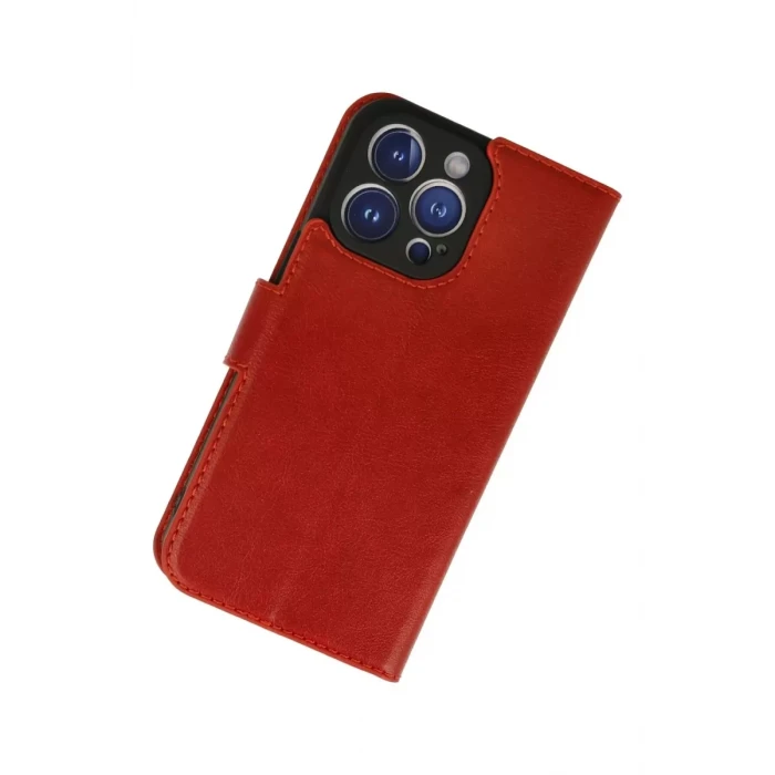 Newface Apple iPhone 13 Pro Max Kılıf Trend S Plus Kapaklı Kılıf - Kırmızı