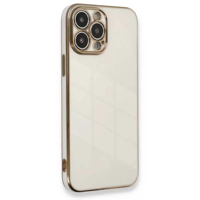 Newface Apple iPhone 13 Pro Max Kılıf Volet Silikon - Beyaz