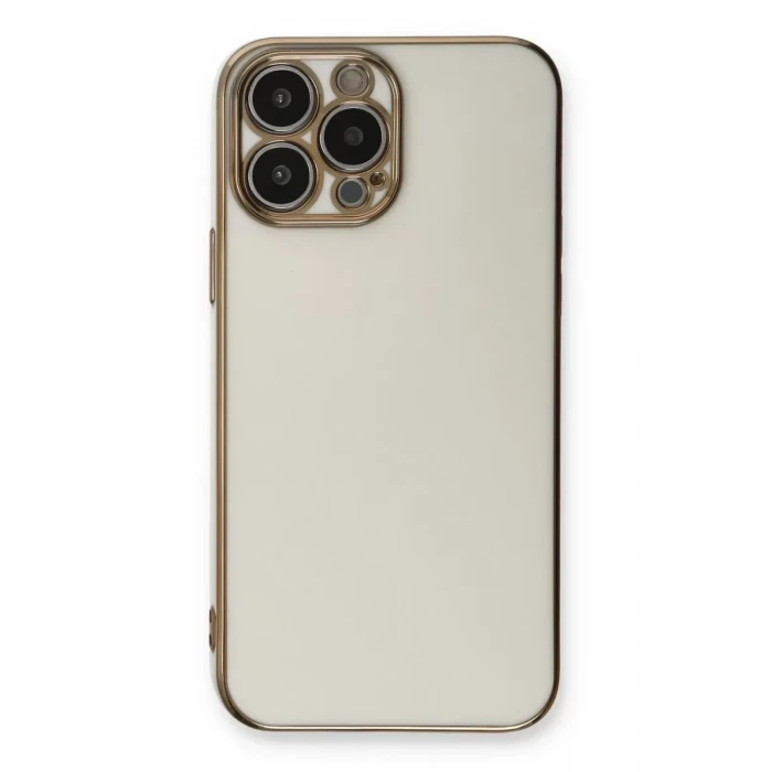 Newface Apple iPhone 13 Pro Max Kılıf Volet Silikon - Beyaz