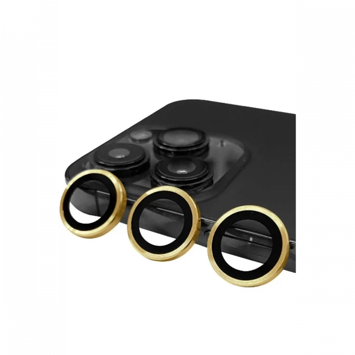 Newface Apple iPhone 13 Pro Max Raze Metal Kamera Lens - Gold