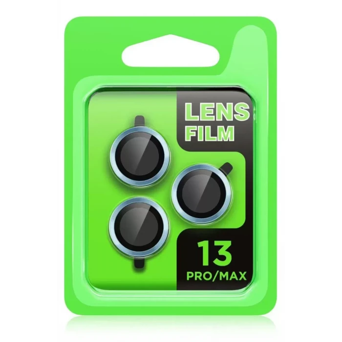 Newface Apple iPhone 13 Pro Max Raze Metal Kamera Lens - Mavi