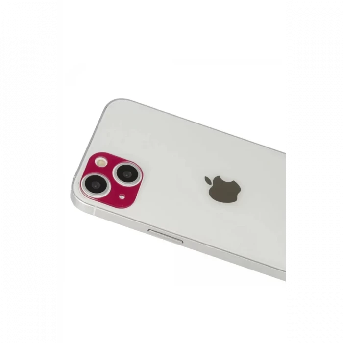 Newface Apple iPhone 13 Rainbow Kamera Lens Koruma Cam - Koyu Kırmızı