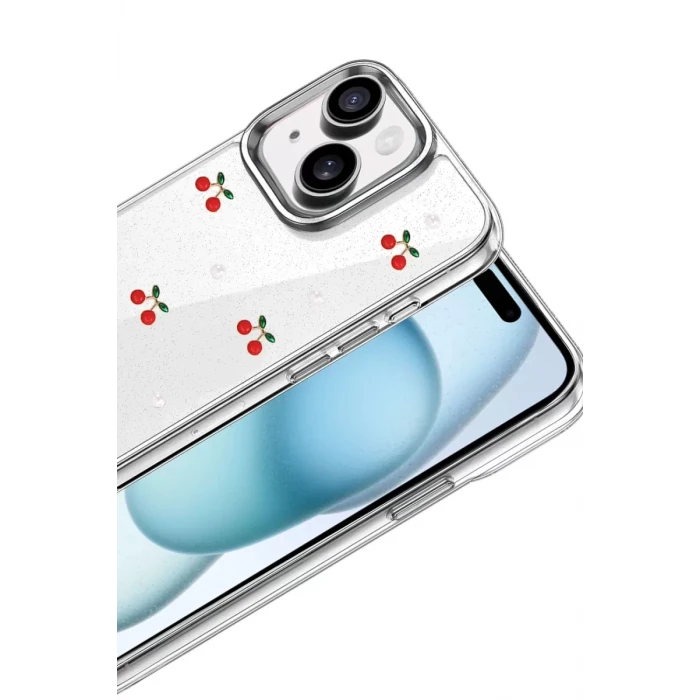 Newface Apple iPhone 14 Fiyonk Desenli Kapak - Desen 9