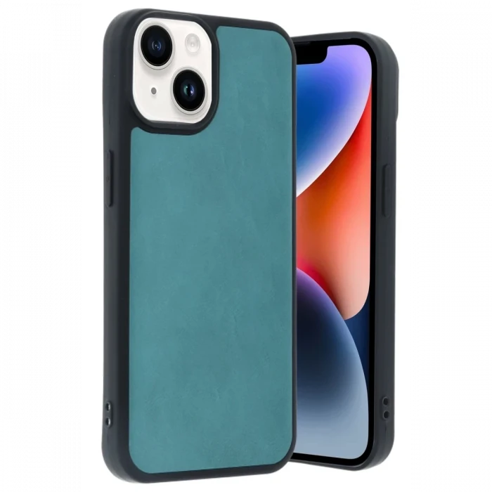 Newface Apple iPhone 14 Kılıf Aras Deri Kapak - Açık Yeşil