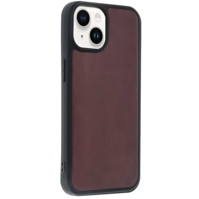 Newface Apple iPhone 14 Kılıf Aras Deri Kapak - Bordo