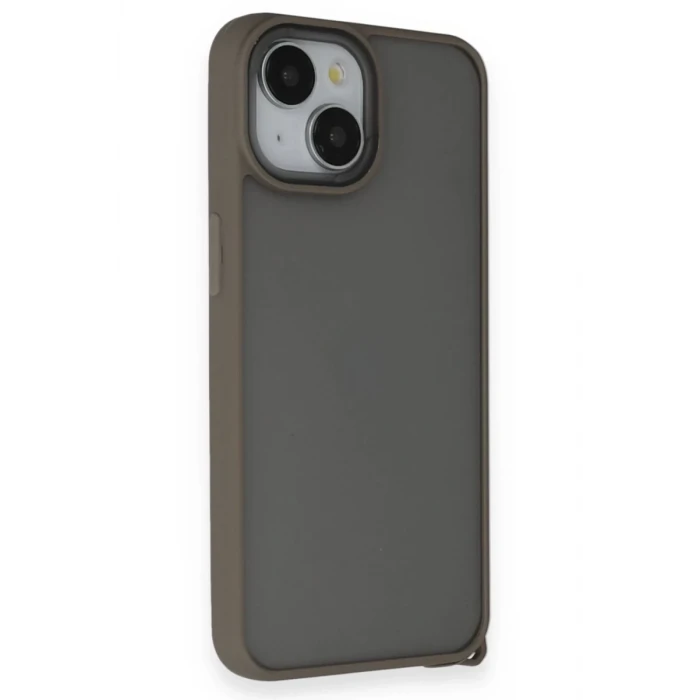 Newface Apple iPhone 14 Kılıf Elegant Kapak - Titan Gri