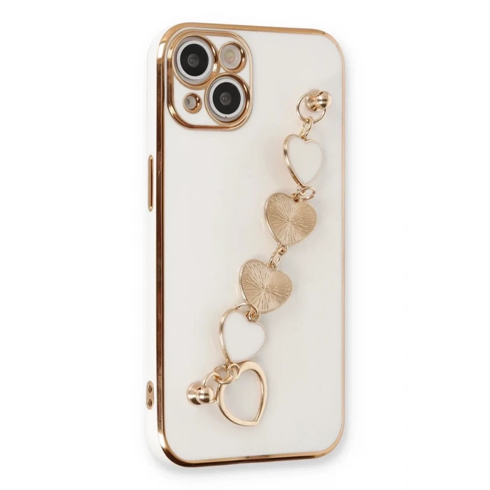 Newface Apple iPhone 14 Kılıf Esila Silikon - Beyaz