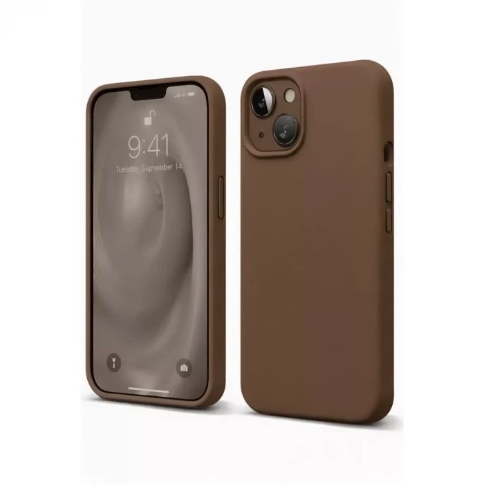 Newface Apple iPhone 14 Kılıf First Silikon - Kahverengi