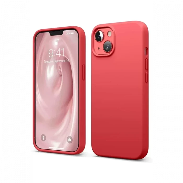 Newface Apple iPhone 14 Kılıf First Silikon - Kırmızı