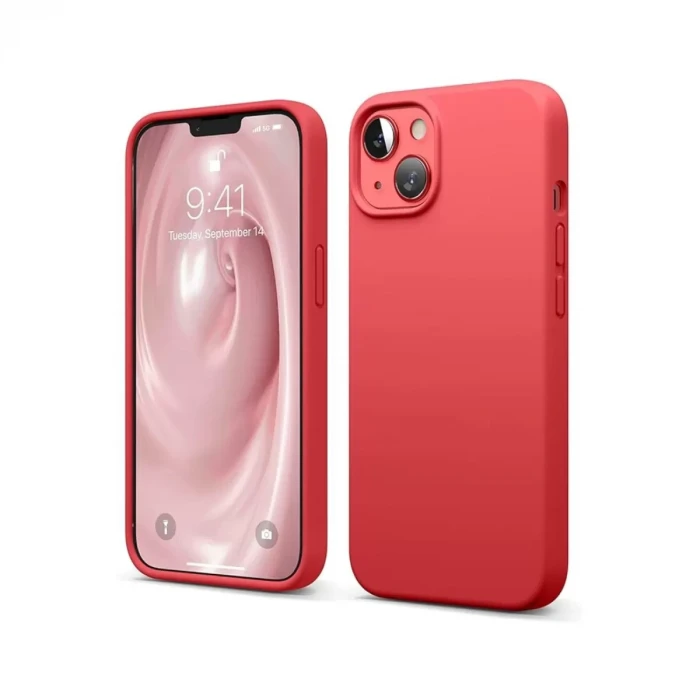 Newface Apple iPhone 14 Kılıf First Silikon - Kırmızı