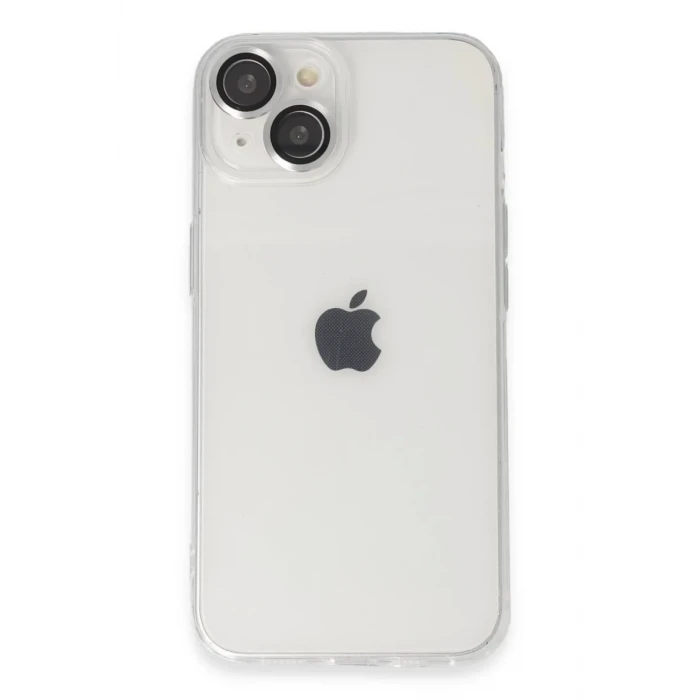 Newface Apple iPhone 14 Kılıf Luko Lens Silikon - Gümüş