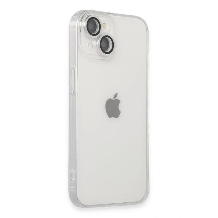 Newface Apple iPhone 14 Kılıf Luko Lens Silikon - Gümüş