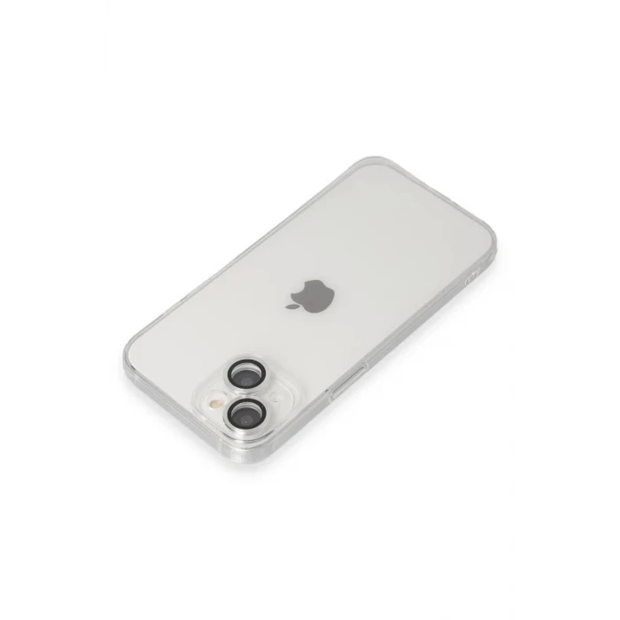 Newface Apple iPhone 14 Kılıf Luko Lens Silikon - Gümüş