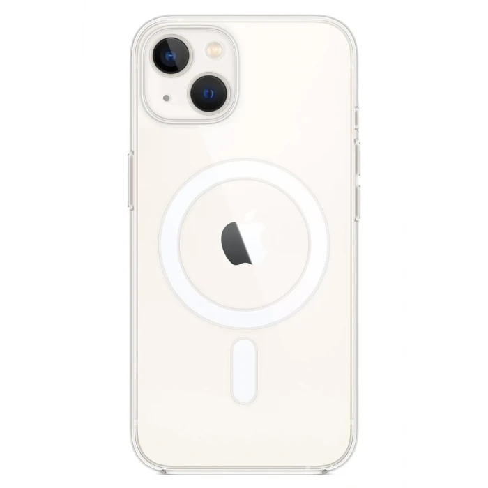 Newface Apple iPhone 14 Kılıf Magneticsafe Şeffaf Silikon - Şeffaf