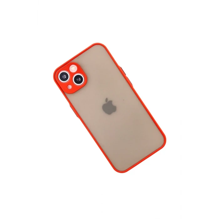 Newface Apple iPhone 14 Kılıf Montreal Silikon Kapak - Kırmızı