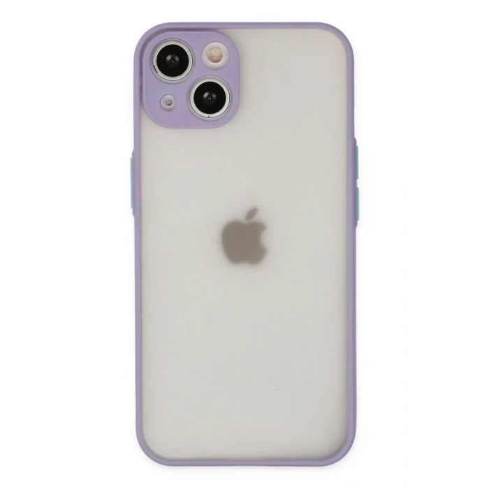 Newface Apple iPhone 14 Kılıf Montreal Silikon Kapak - Mor