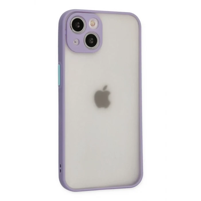 Newface Apple iPhone 14 Kılıf Montreal Silikon Kapak - Mor