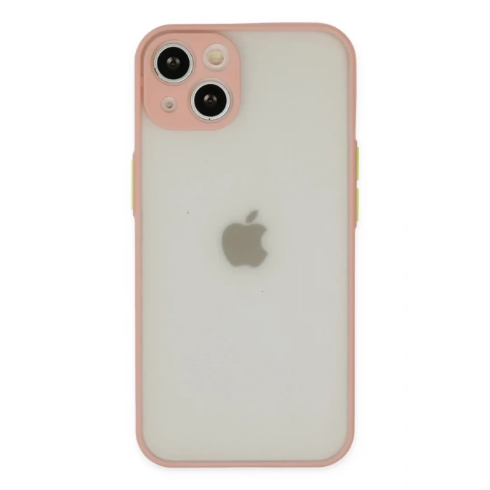 Newface Apple iPhone 14 Kılıf Montreal Silikon Kapak - Pembe