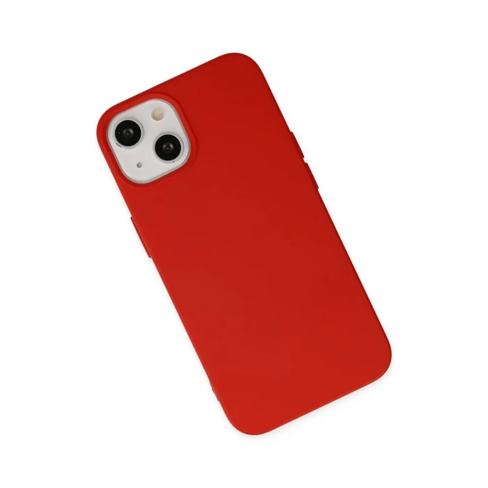 Newface Apple iPhone 14 Kılıf Nano içi Kadife Silikon - Kırmızı