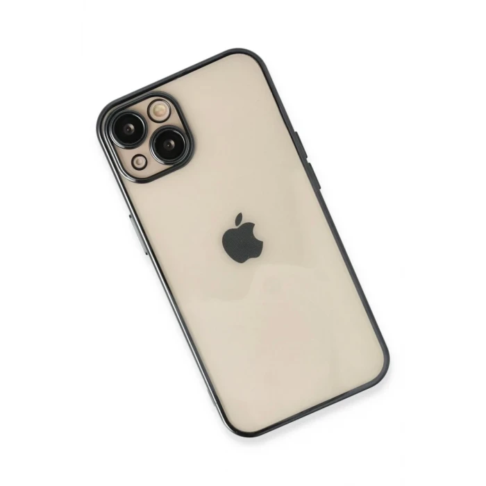 Newface Apple iPhone 14 Kılıf Razer Lensli Silikon - Siyah