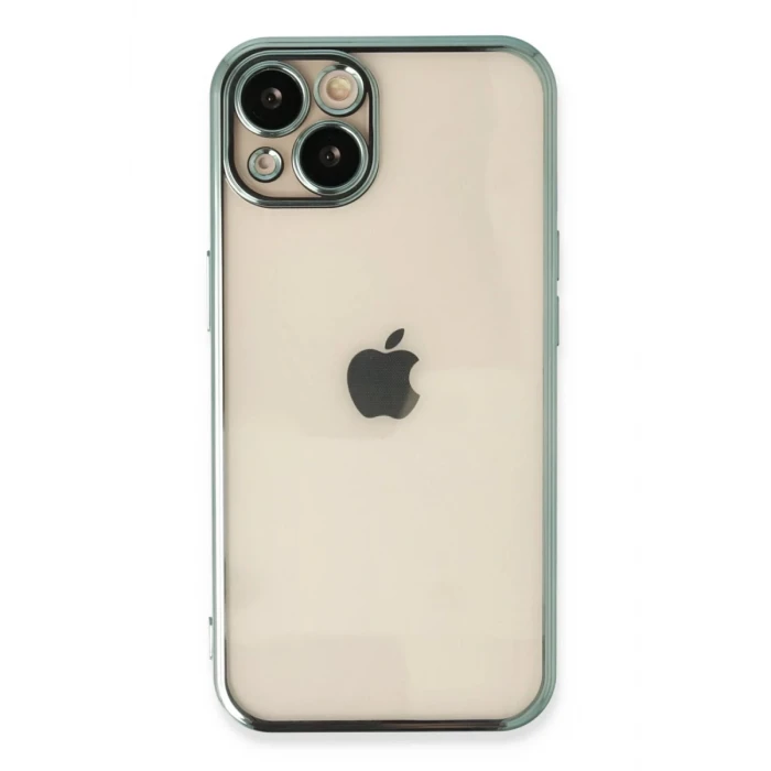 Newface Apple iPhone 14 Kılıf Razer Lensli Silikon - Yeşil