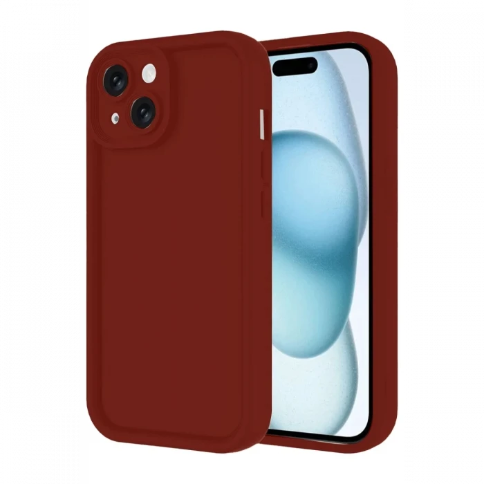 Newface Apple iPhone 14 Kılıf Viera Silikon - Bordo