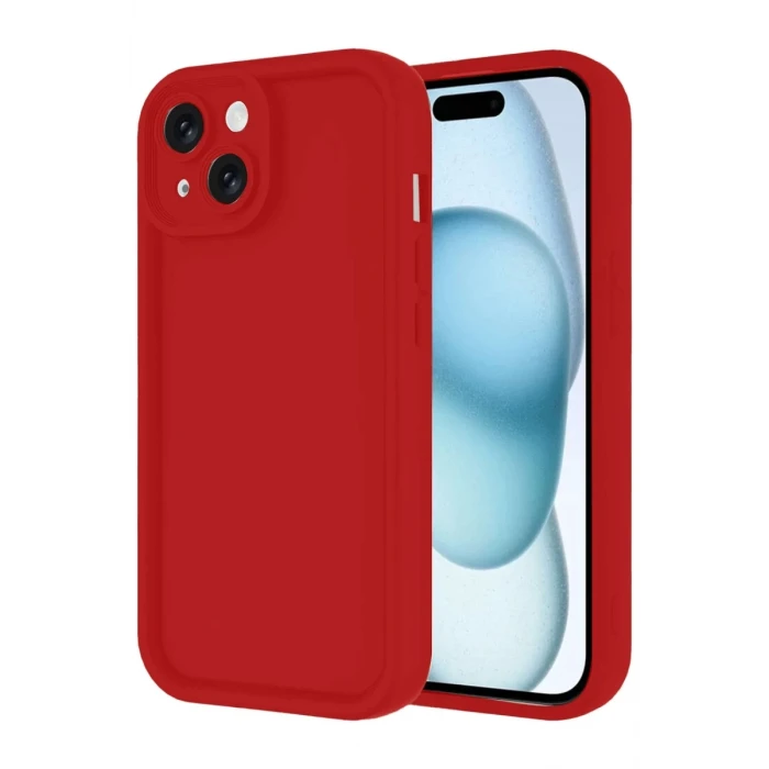Newface Apple iPhone 14 Kılıf Viera Silikon - Kırmızı