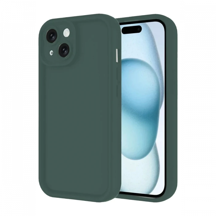 Newface Apple iPhone 14 Kılıf Viera Silikon - Koyu Yeşil