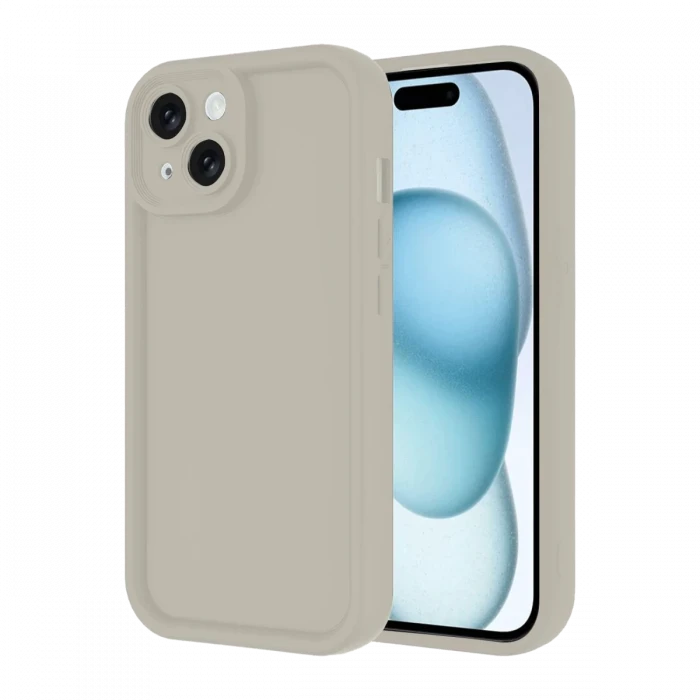 Newface Apple iPhone 14 Kılıf Viera Silikon - Krem