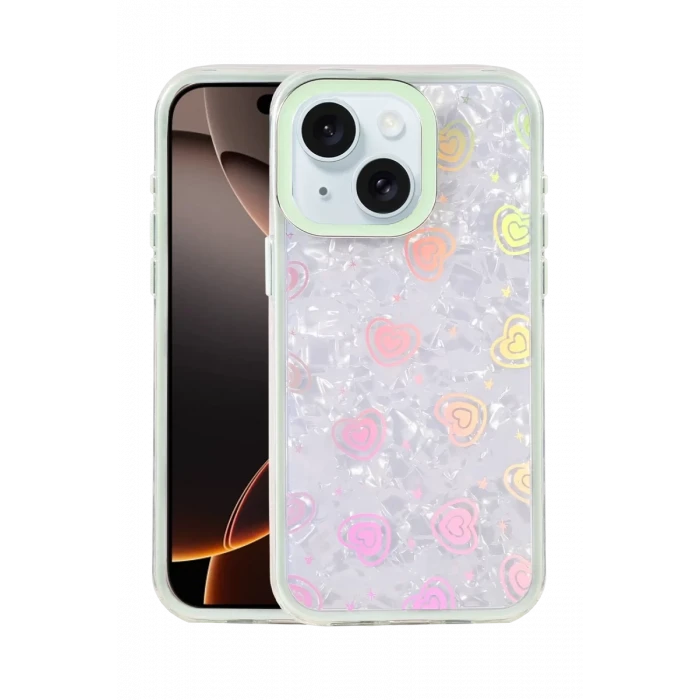 Newface Apple iPhone 14 Lumi Desenli Kapak - Yeşil