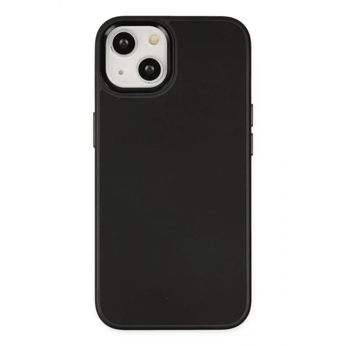 Newface Apple iPhone 14 Plus Kılıf Asya Deri Silikon - Siyah
