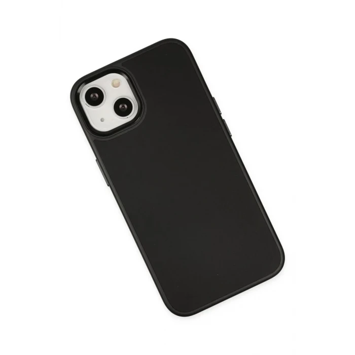 Newface Apple iPhone 14 Plus Kılıf Asya Deri Silikon - Siyah