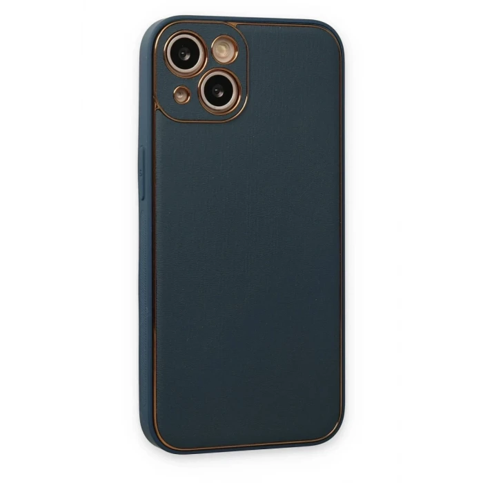 Newface Apple iPhone 14 Plus Kılıf Coco Deri Silikon Kapak - Yeşil